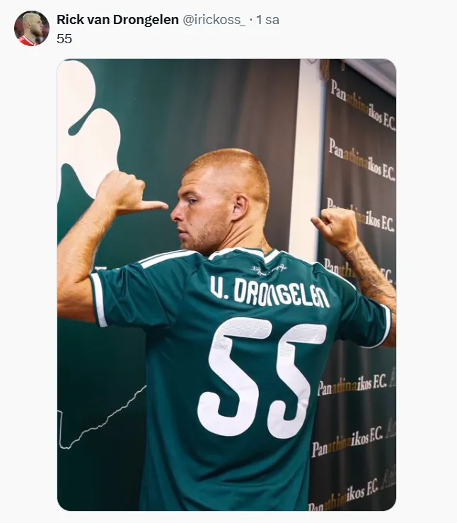 Rick van Drongelen Samsunlu oldu, Panathinaikos’ta 55 numarayı giyecek!