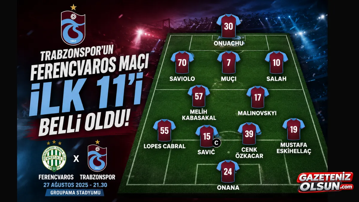 Trabzonspor’un Ferencvaros Maçı İlk 11’i Belli Oldu
