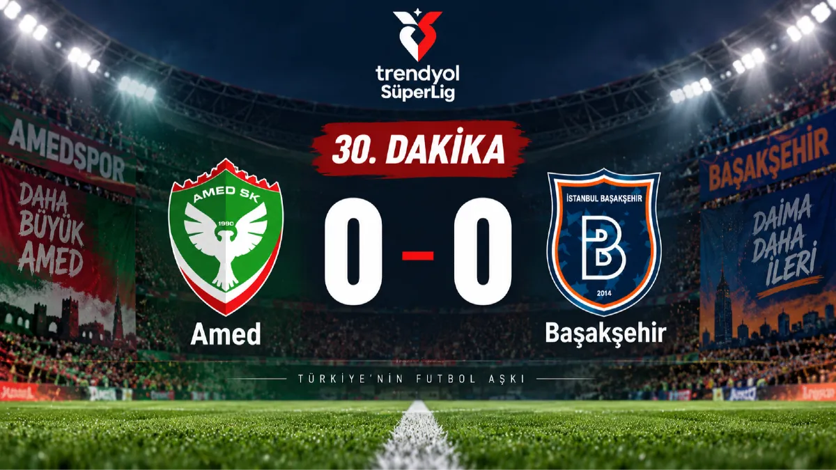 Amed Başakşehir Maçında 30. Dakika: Skor 0-0