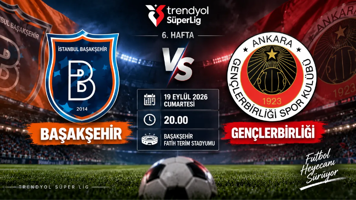 Başakşehir Gençlerbirliği Maçı Ne Zaman, Saat Kaçta? İşte Maçın Detayları