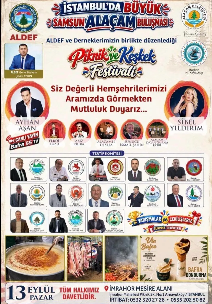 Alaçam Dernekleri Federasyonu’ndan İstanbul’da Büyük Samsun Alaçam Buluşması