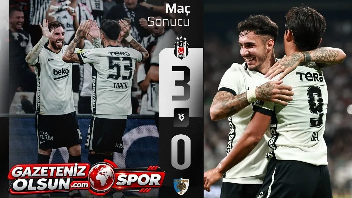 Beşiktaş Erzurumspor maç sonucu 3-0 ! Beşiktaş Zirveye Yerleşti
