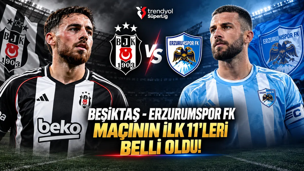 Beşiktaş ve Erzurumspor FK’nın İlk 11’leri Belli Oldu! Beşiktaş Erzurumspor maçı canlı anlatım