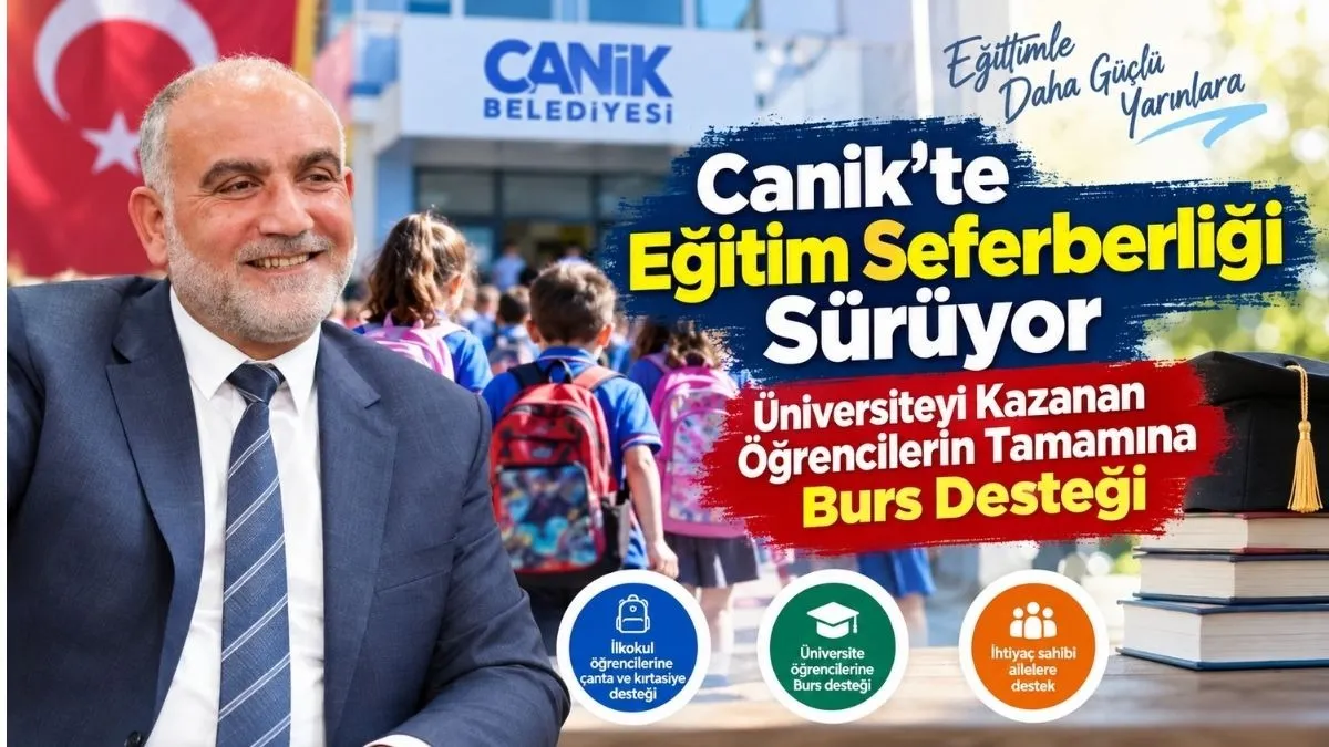 Canik Belediyesi’nden Eğitim Seferberliği: Öğrencilere Çanta ve Burs Desteği