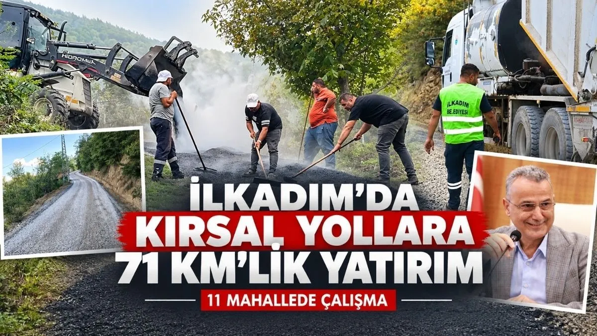 İlkadım Belediyesi’nden Kırsal Yollara Bakım ve İyileştirme Çalışması