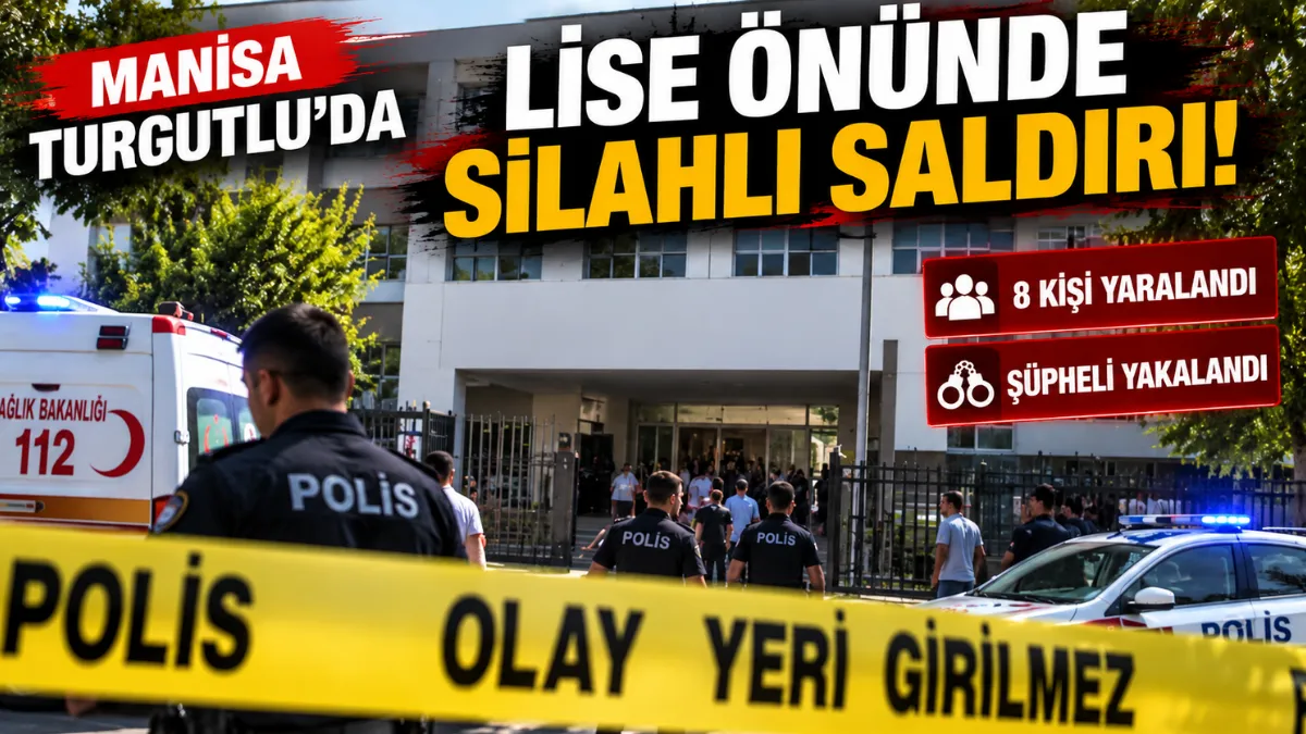 Manisa Turgutlu’da Lise Önünde Silahlı Saldırı! 8 Kişi Yaralandı, Şüpheli Yakalandı