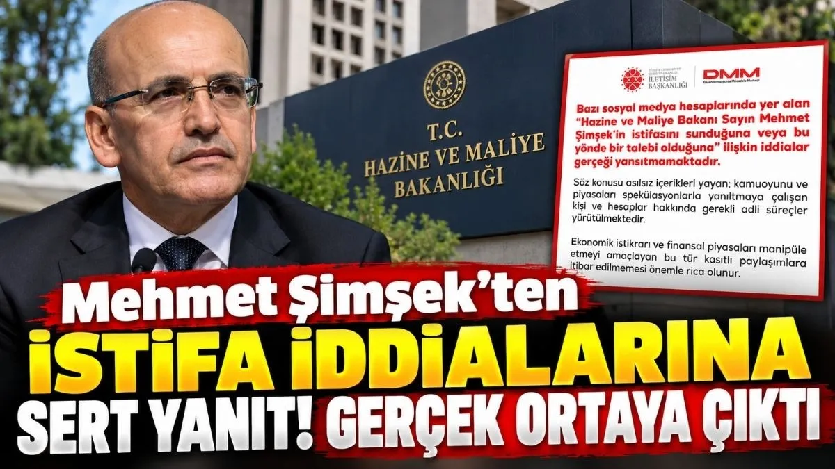 Mehmet Şimşek istifa etti mi? Bakan Şimşek’ten Net Yanıt: Asılsızdır