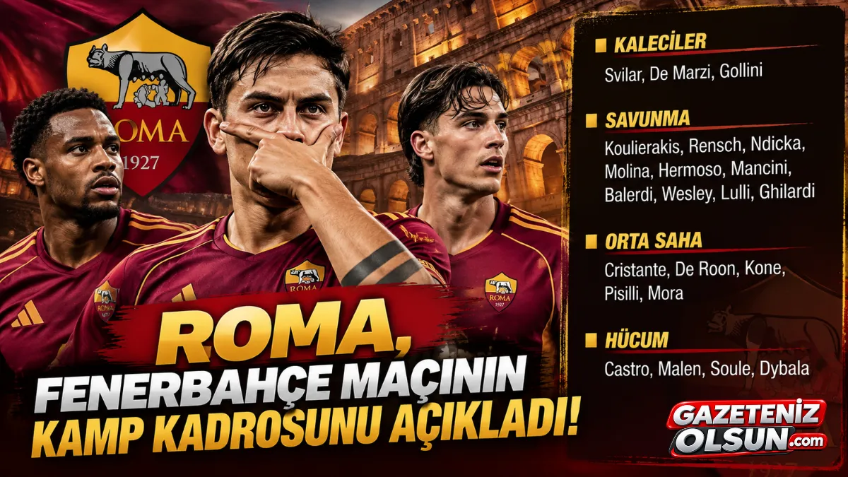 Roma, Fenerbahçe Maçının Kamp Kadrosunu Açıkladı! İşte Dikkat Çeken İsimler
