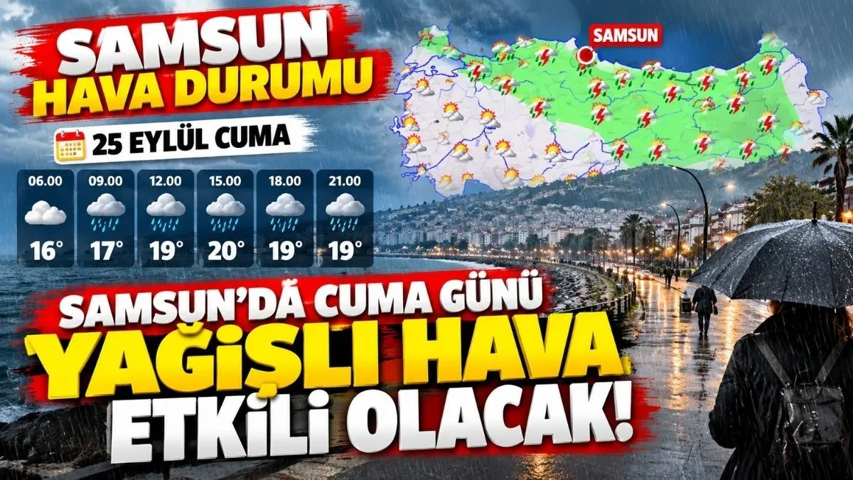 Samsun’da Bugün Hava Nasıl? 25 Eylül Cuma Samsun Hava Durumu