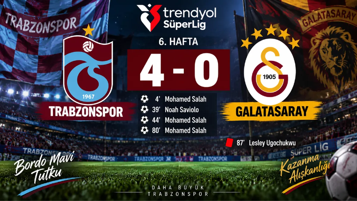Trabzonspor Galatasaray’ı 4-0 Mağlup Etti!