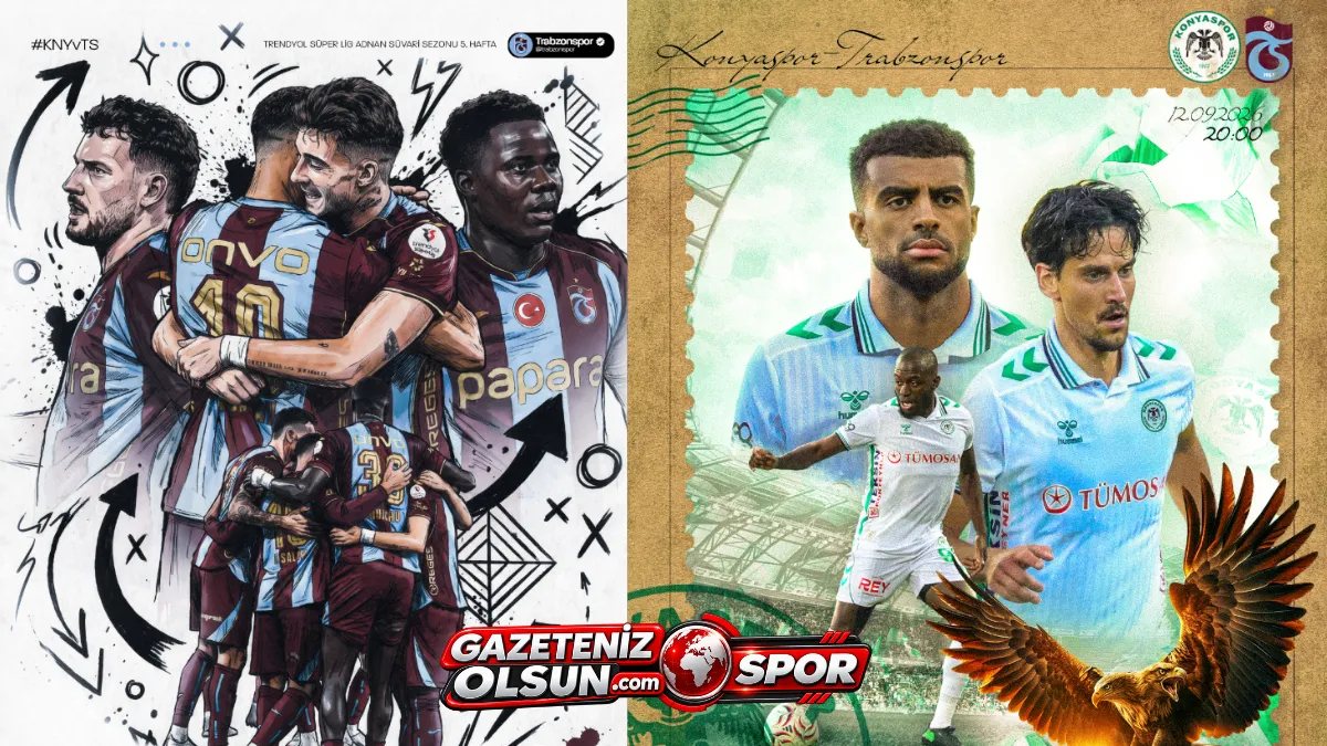 Trabzonspor ve Konyaspor’dan Maç Günü Paylaşımları! Sosyal Medyada Dikkat Çeken Tasarımlar