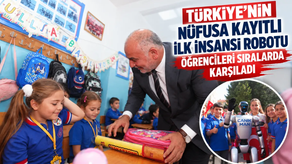 Türkiye'nin Nüfusa Kayıtlı İlk İnsansı Robotu Öğrencileri Sıralarda Karşıladı