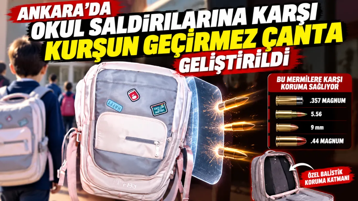Ankara’da Öğrenciler İçin Kurşun Geçirmez Okul Çantası Geliştirildi