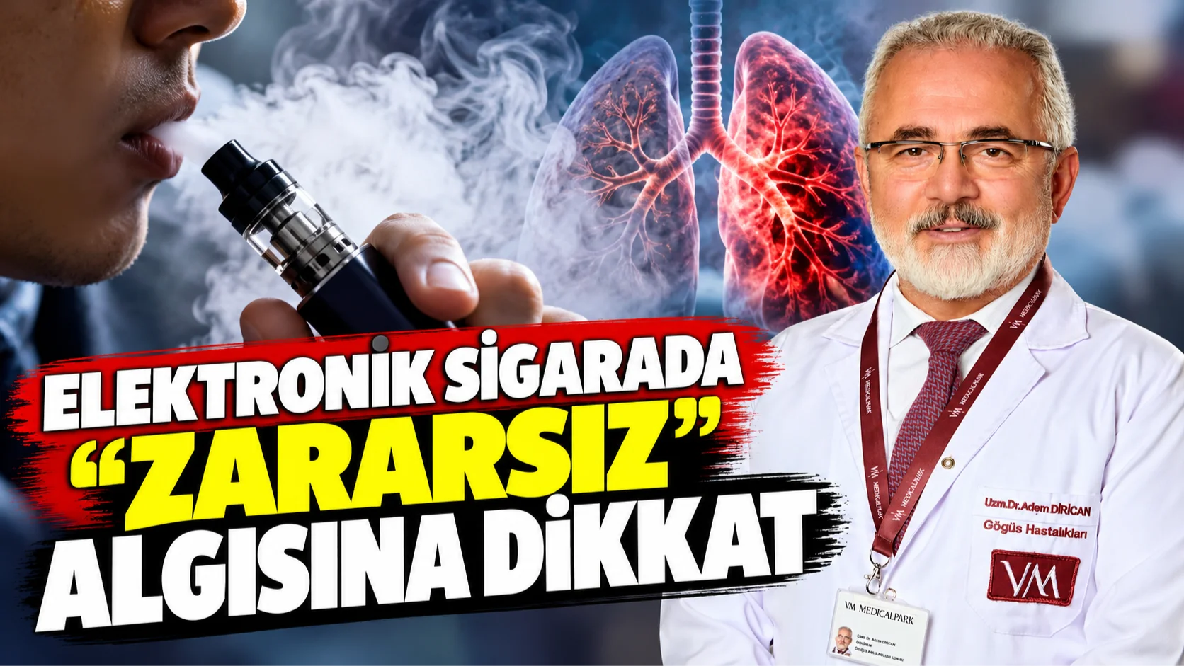 Elektronik sigarada zararsız algısına dikkat