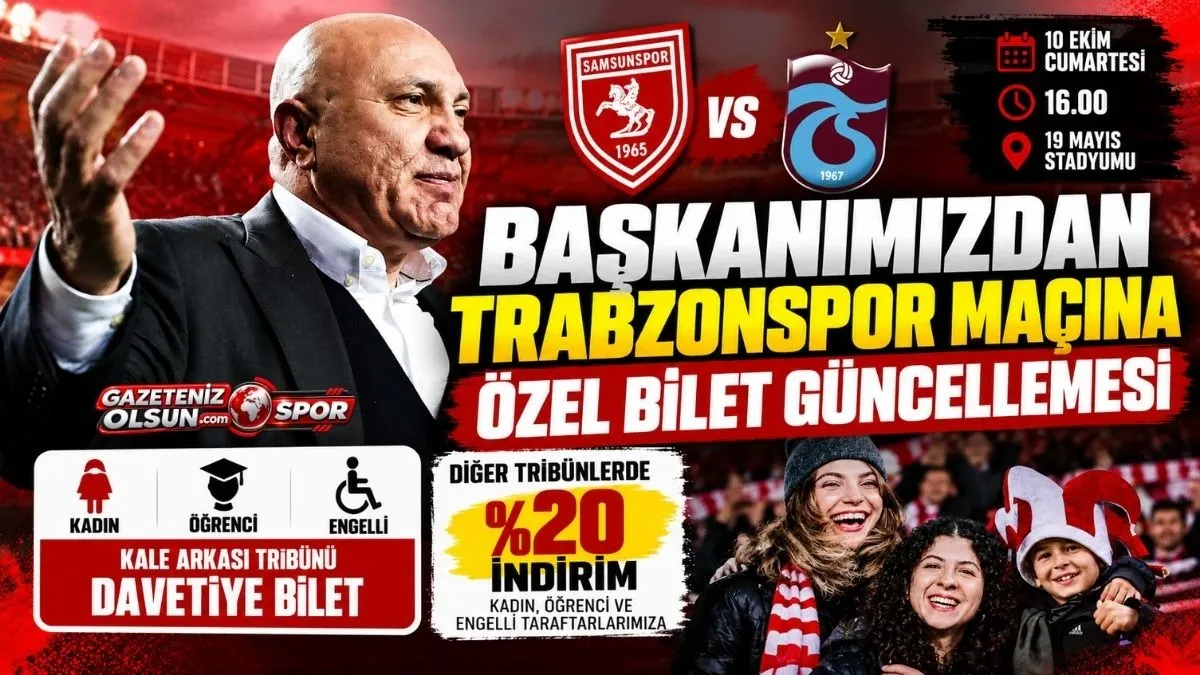 Samsunspor Trabzonspor Biletleri Satışa Çıkıyor! Samsunspor Trabzonspor Maçı Bilet Fiyatları