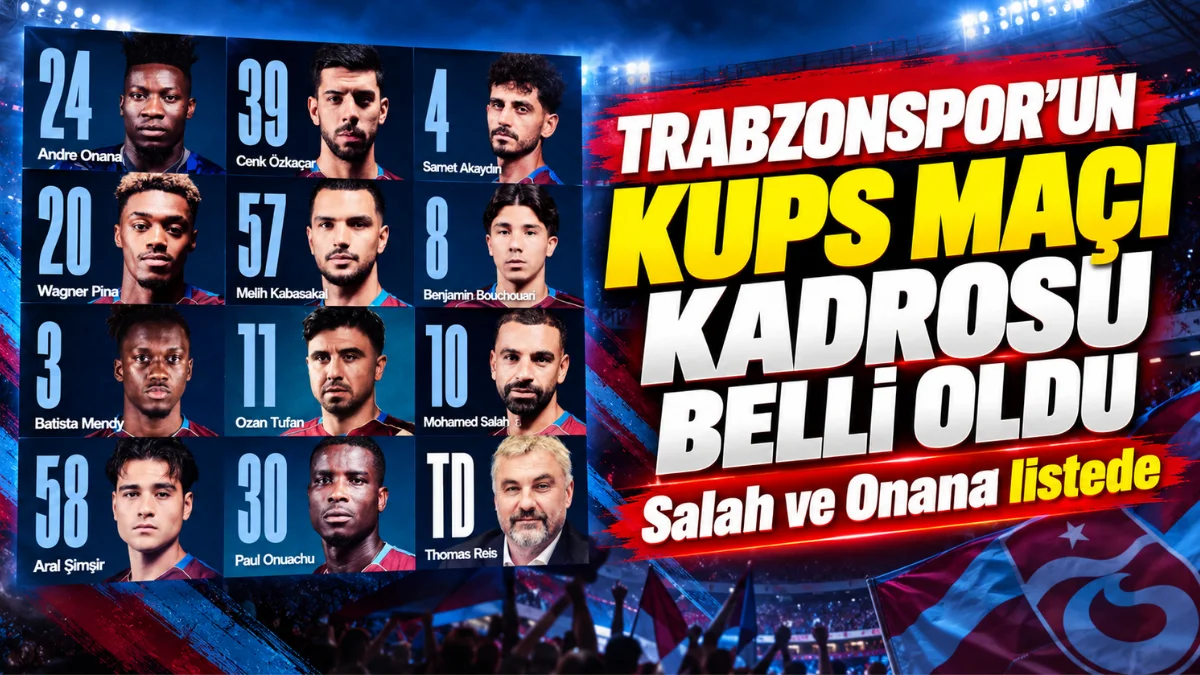 Trabzonspor’un KuPS Maçı Kadrosu Belli Oldu! Salah ve Onana Listede