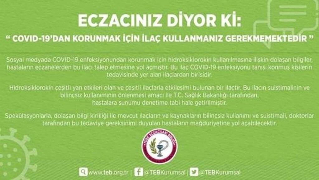 Eczacınız Diyor ki;