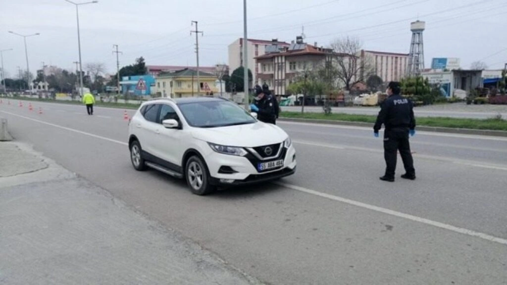 Samsun giriş ve çıkışlarında koronavirüs önlemleri
