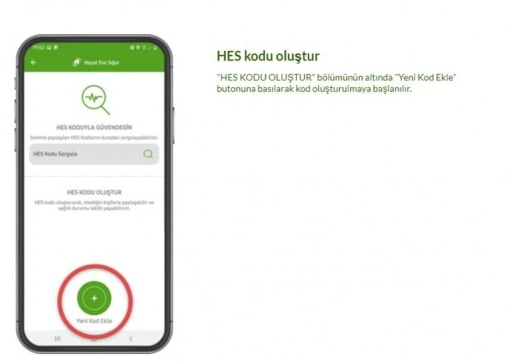 HES Kodu Mobil Uygulama ile nasıl alınır?