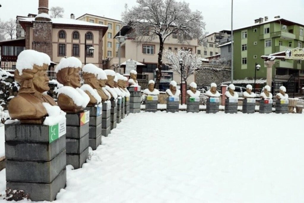 Samsun Kavak'tan kar manzaraları, kartpostallık görüntüler