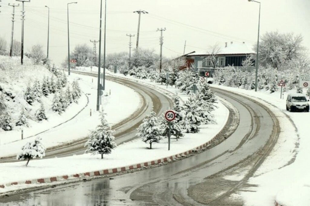 Samsun Kavak'tan kar manzaraları, kartpostallık görüntüler