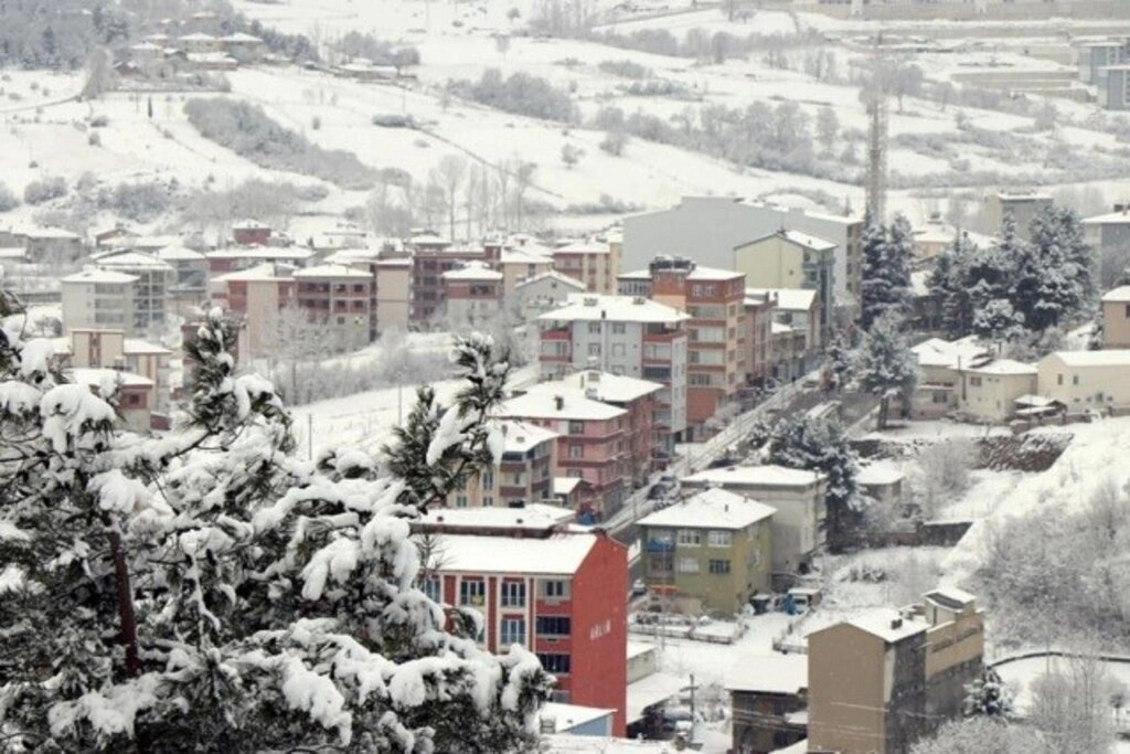 Samsun Kavak'tan kar manzaraları, kartpostallık görüntüler