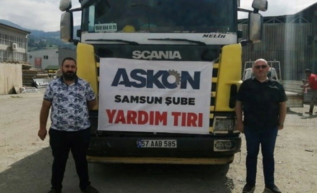 ASKON Samsun Şubesi'nden Sinop'a yardım tırı