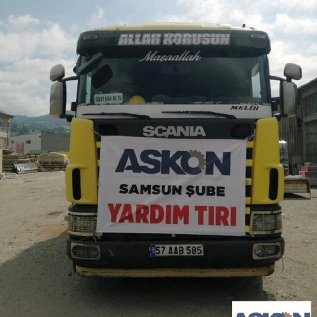 ASKON Samsun Şubesi'nden Sinop'a yardım tırı