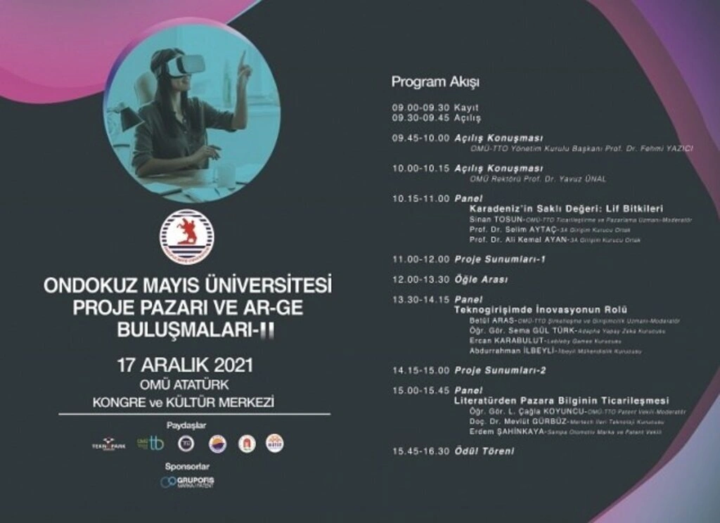 OMÜ Proje Pazarı Sergi, Panel ve Ödül Töreni 17 Aralık'ta