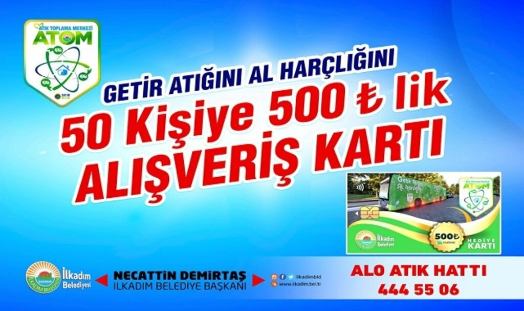 İlkadım'da atığını getirene 500 TL!