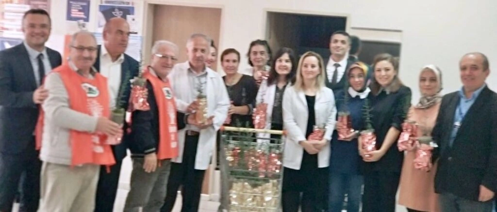 TEMA Vakfı Atakum'da öğretmenlere çam fidanı hediyesi