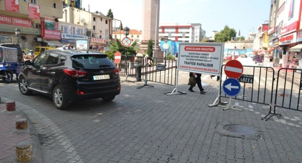 Samsun Tarihi Saathane kazı çalışmaları devam ediyor