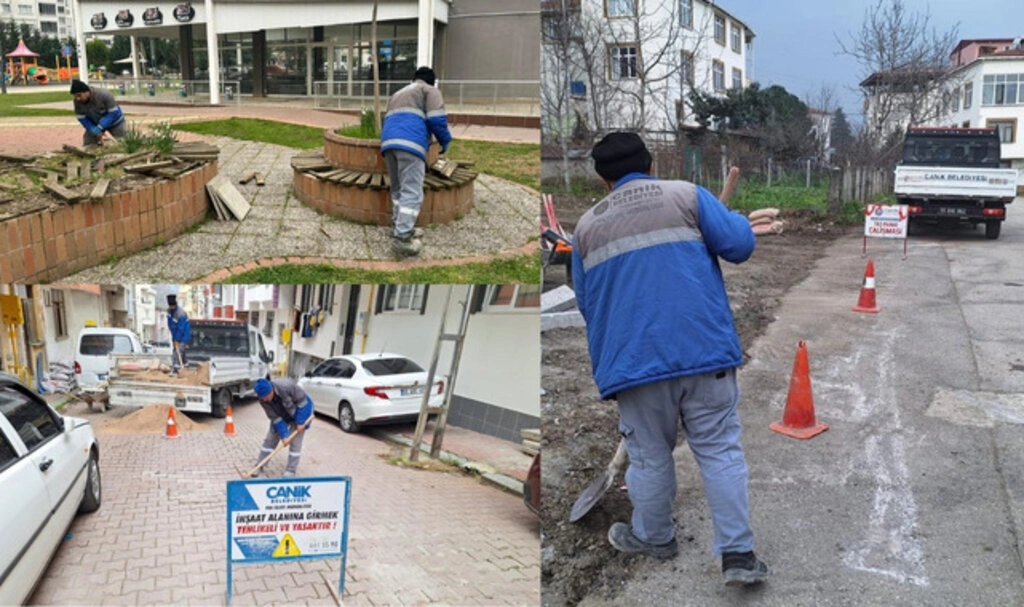 Canik Belediyesi'nden Mahallelerde park bakım ve onarım çalışmaları