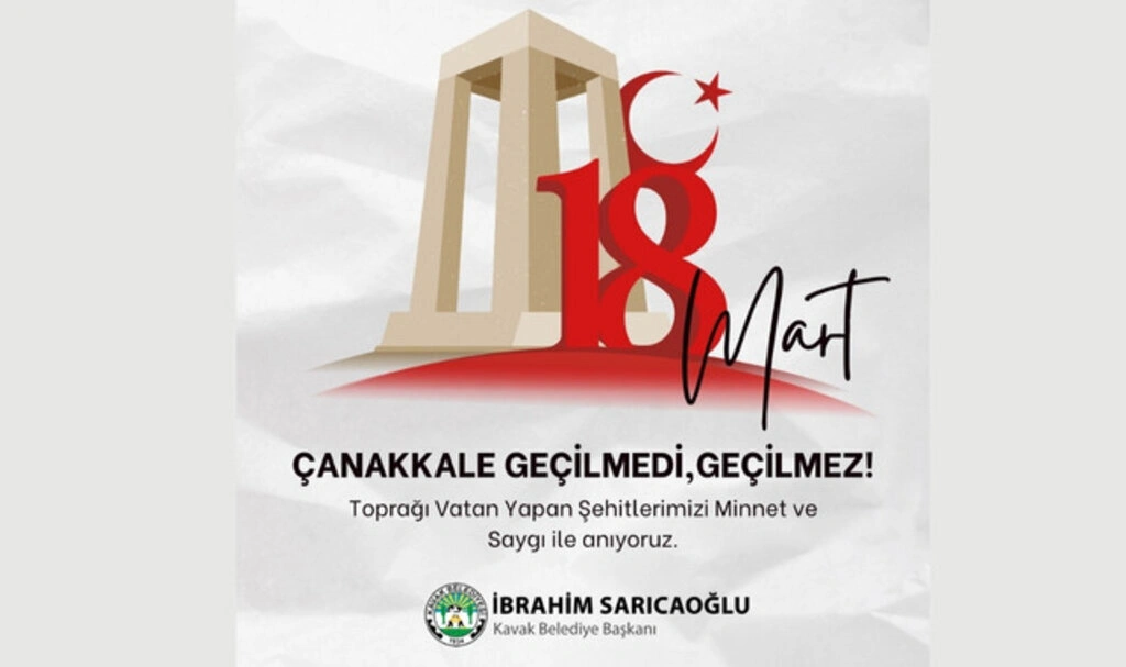 Kavak Belediyesi'nden 18 Mart Mesajı