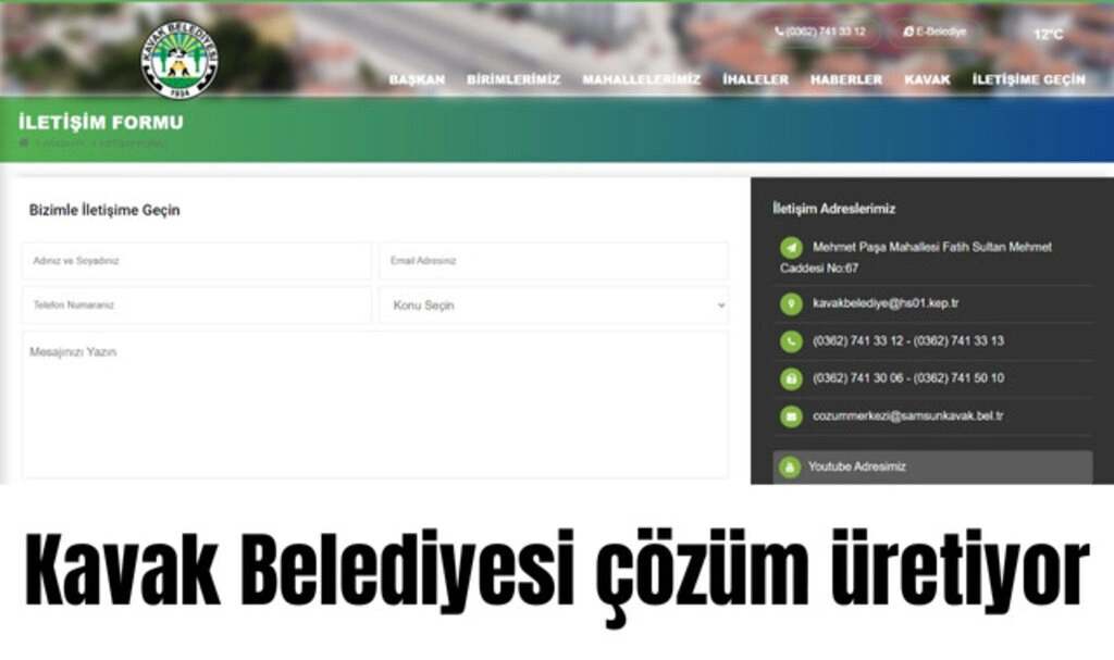 Kavak Belediyesi çözüm üretiyor
