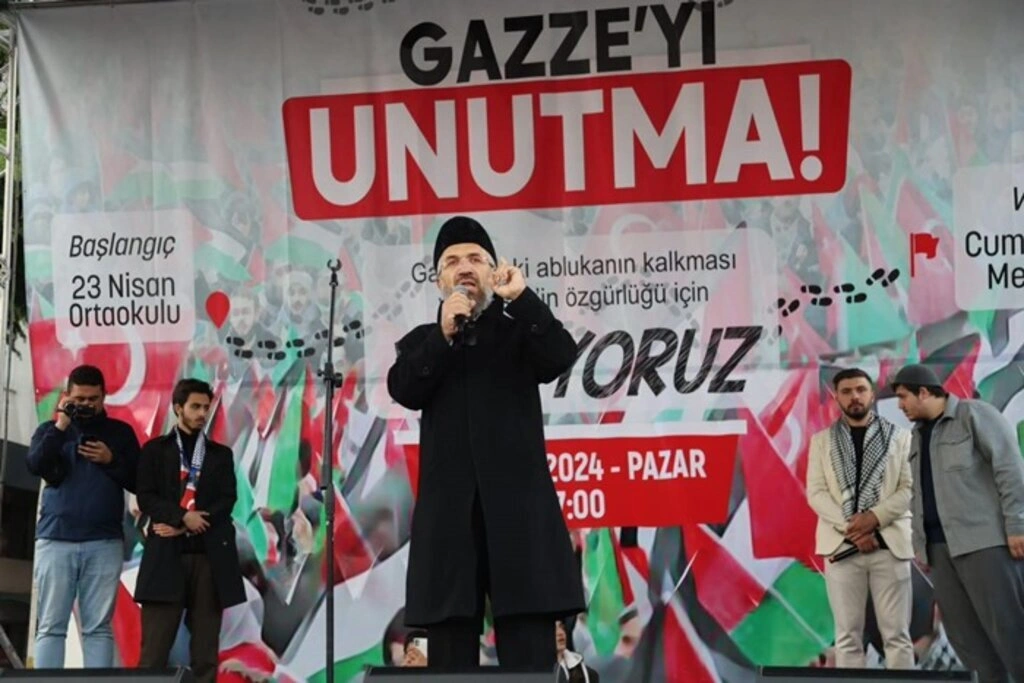 Samsun'da on binler Filistin için yürüdü