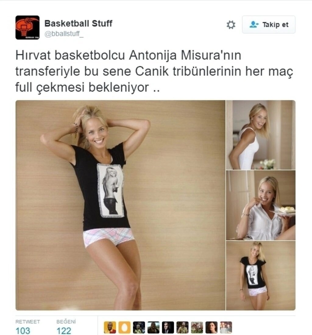 Antonija Misura Sandic Samsun Canik Belediyespor'a gelmesiyle tweetler yağdı