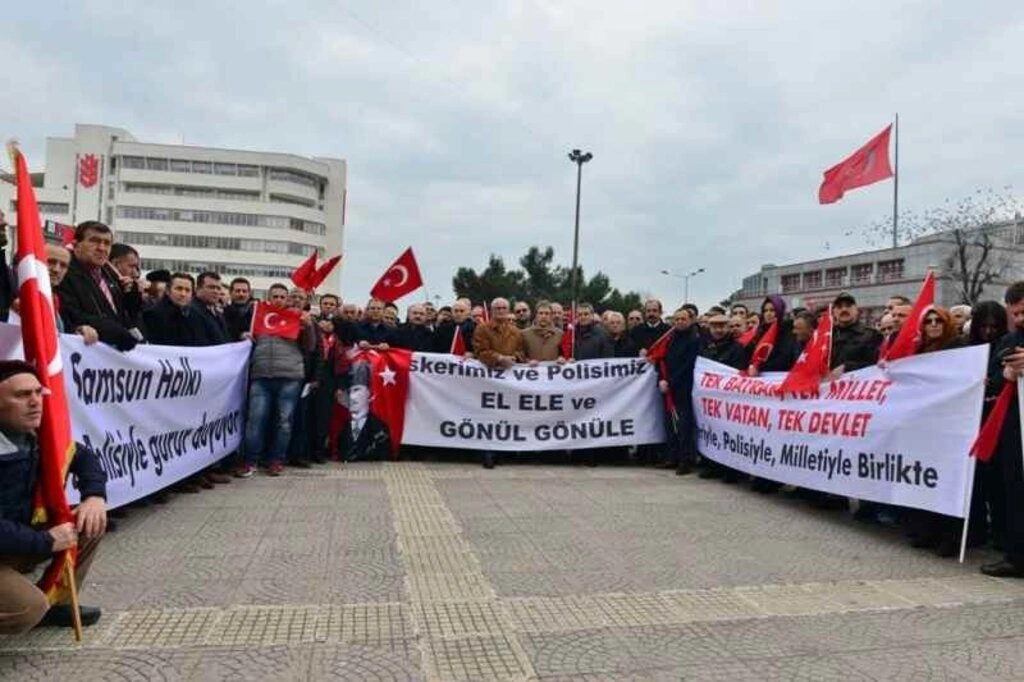 Teröre karşı Samsun tek yürek oldu