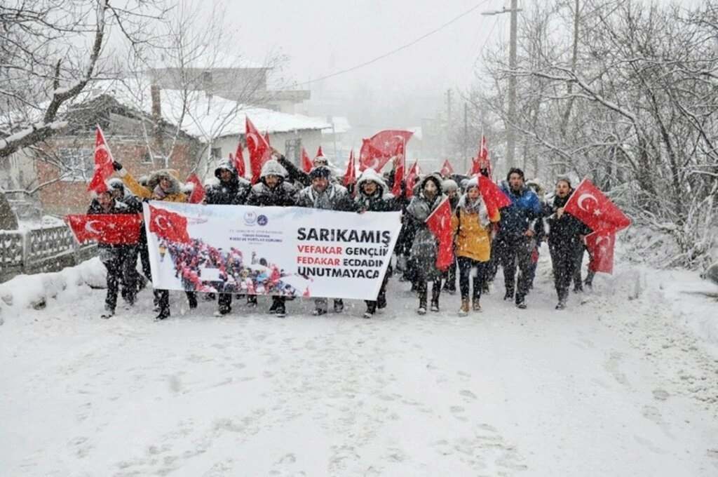 OMÜ'lü öğrenciler Ladik Akdağ'da Sarıkamış Şehitleri'ni andılar