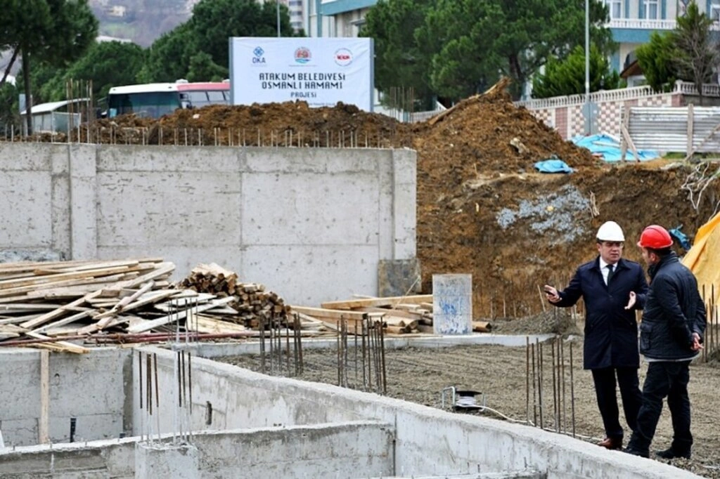 Atakum'da Osmanlı hamamları çalışmaları tam gaz ilerliyor