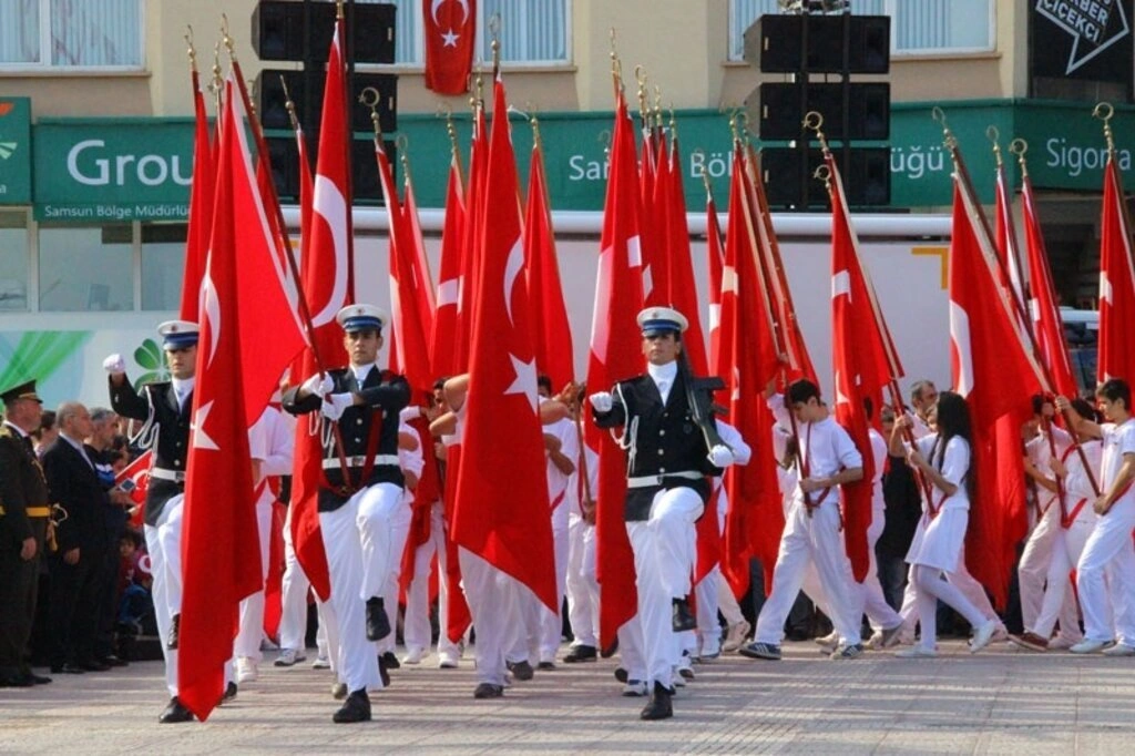 Samsun Cumhuriyet Meydanı'nda 29 Ekim Cumhuriyet Bayramı kutlama töreni fotoğrafları
