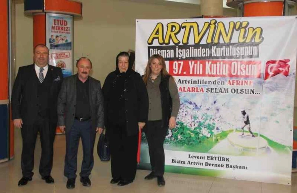 ARTVİN'İN KURTULUŞ YILDÖNÜMÜNDE SAMSUN'DAN AFRİN'E VE ŞEHİTLERE DUA