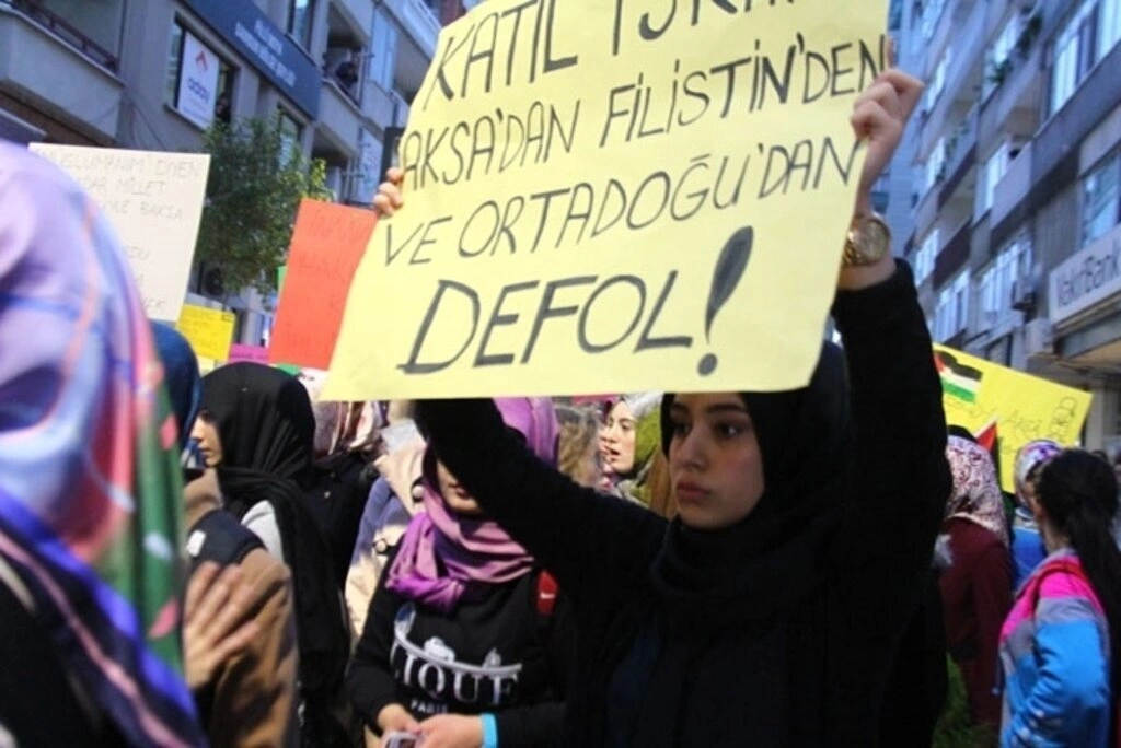 Samsun İmam Hatip Lisesi öğrencileri'nden Mescid-i Aksa yürüyüşü