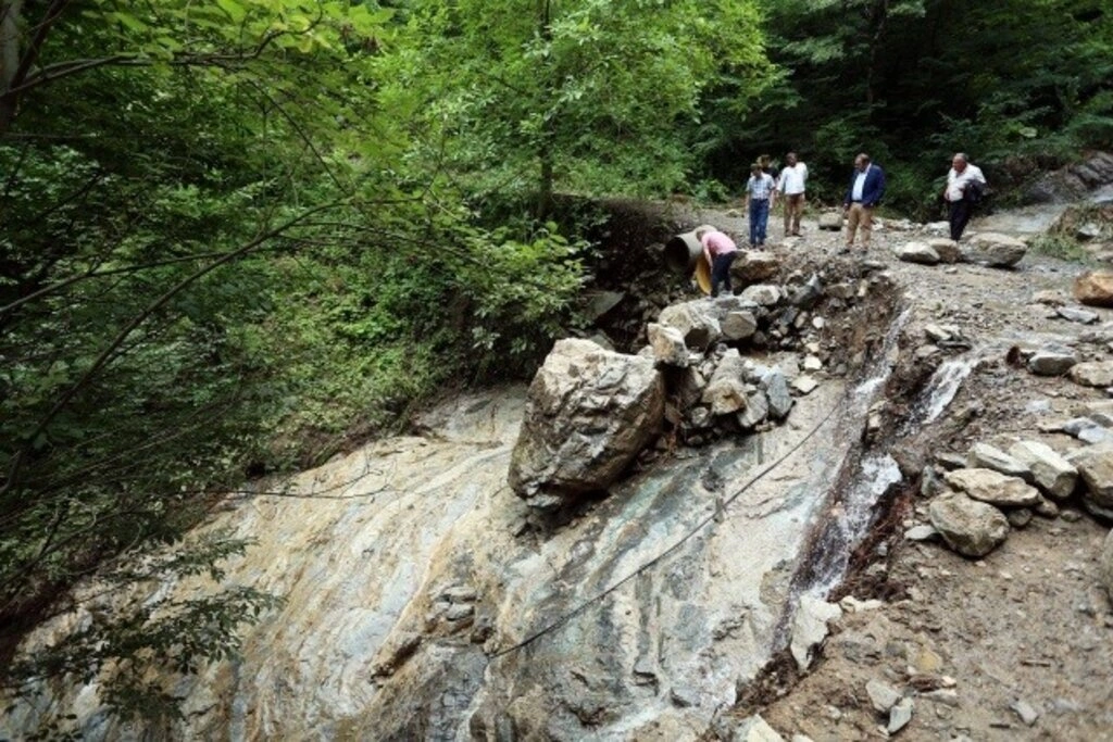 Canik'te sel ve heyelan afeti yaşandı