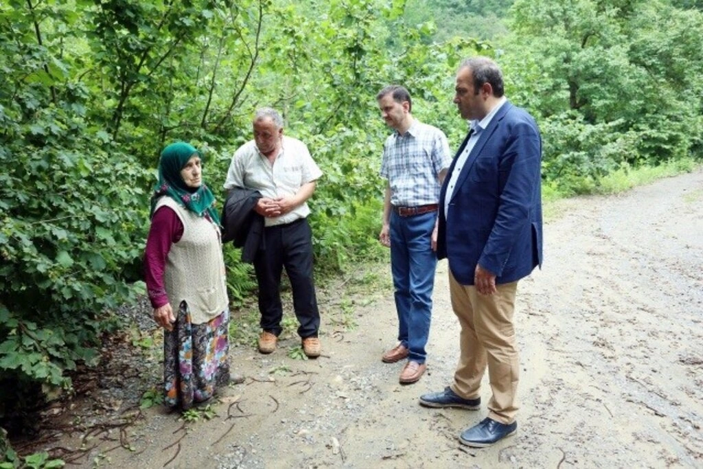 Canik'te sel ve heyelan afeti yaşandı