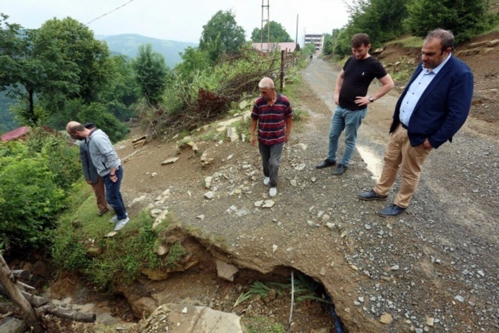 Canik'te sel ve heyelan afeti yaşandı