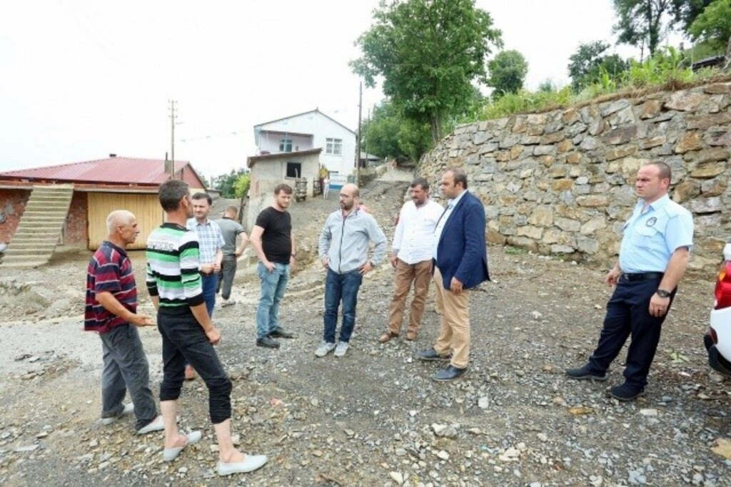 Canik'te sel ve heyelan afeti yaşandı