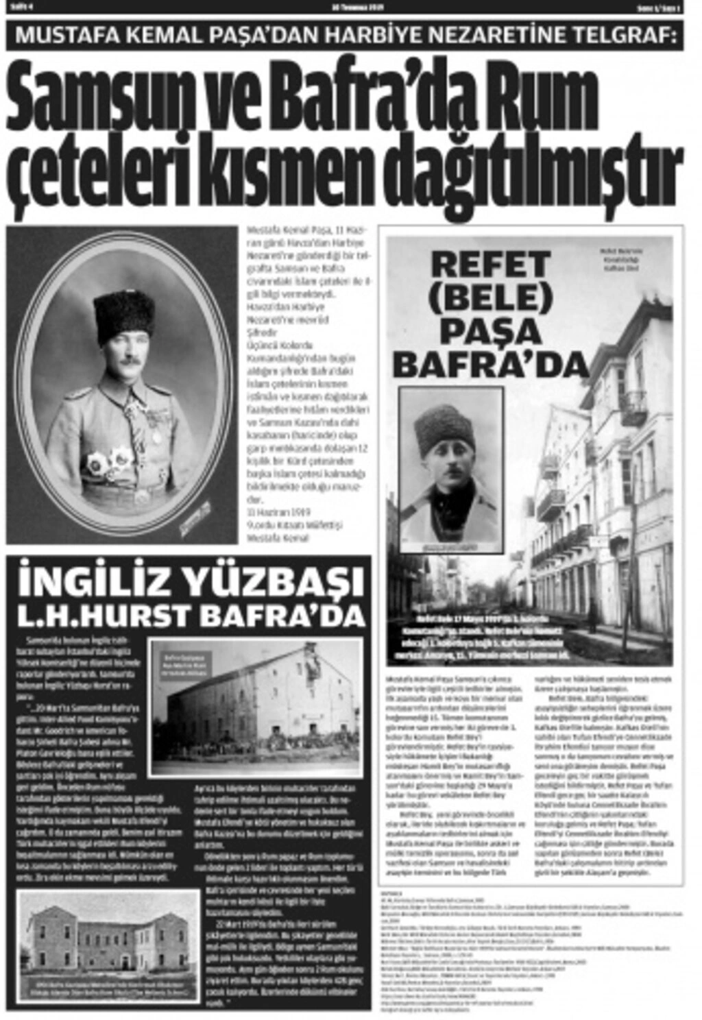 100. yıl gazetesine Bafralılardan yoğun ilgi