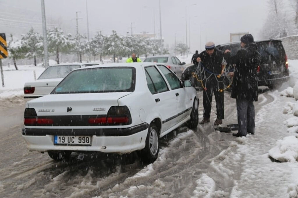 Samsun'dan kar manzaraları