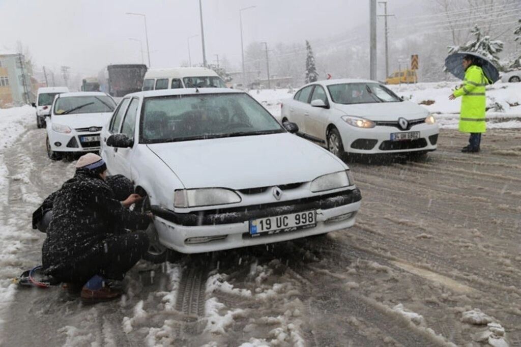 Samsun'dan kar manzaraları